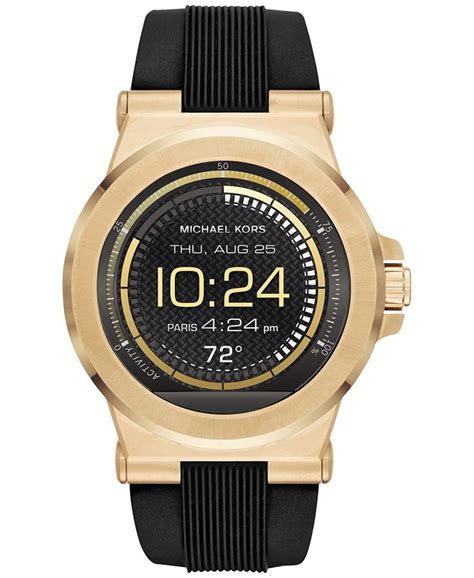 michael kors access dylan black silicone strap smart watch mkt5009|Michael Kors Unisex Access Dylan Digital Black .